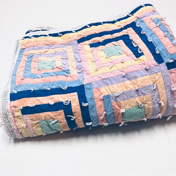 Bedding Vintage Log Cabin Quilt Poshmark